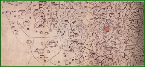 대동여지도(경기도) : 김정호가 1861년 그린 지도, 보물 제 850호, 29.9×20, 서울역사박물관 소장 
